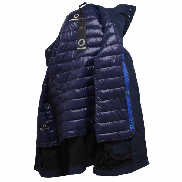 0004Y trench + piumino ultralight uomo UP TO BE blue 2 in 1 jacket man