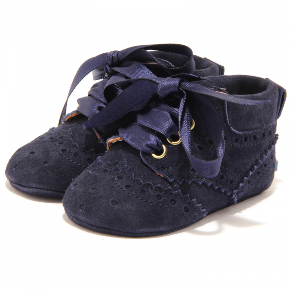 0006U scarpa culla bimba I PINCO PALLINO blu shoe kid