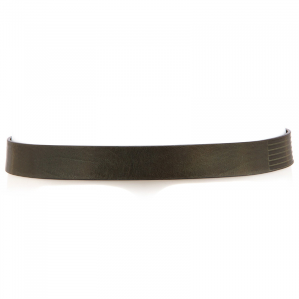 0017T cintura uomo ARMANI JEANS pelle verde WITHOUT BOX vintage belt men
