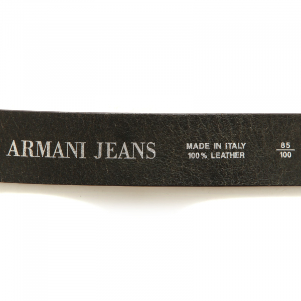 0017T cintura uomo ARMANI JEANS pelle verde WITHOUT BOX vintage belt men