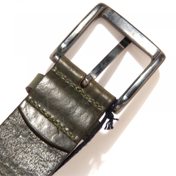 0017T cintura uomo ARMANI JEANS pelle verde WITHOUT BOX vintage belt men