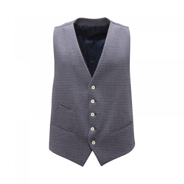 0025AT gilet uomo RAYMONDO man silk waistcoat blue