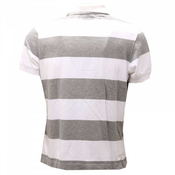 0028AD polo uomo HYDROGEN white/grey cotton polo shirt man