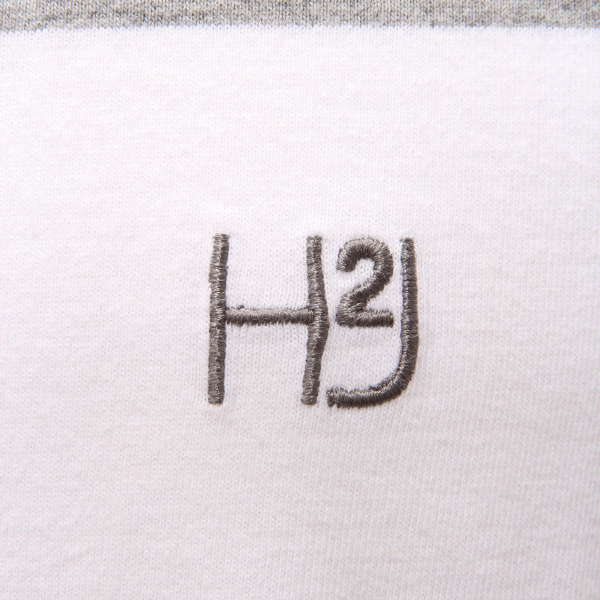 0028AD polo uomo HYDROGEN white/grey cotton polo shirt man