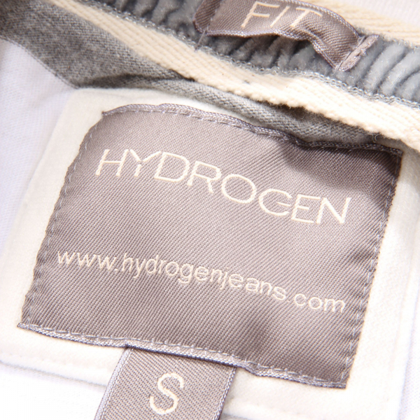0028AD polo uomo HYDROGEN white/grey cotton polo shirt man