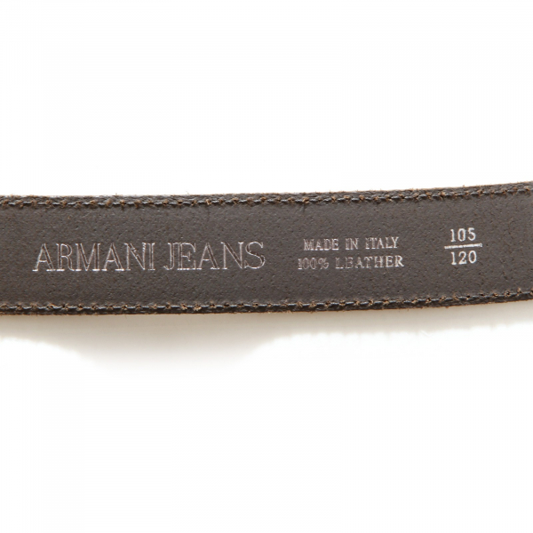 cintura uomo ARMANI JEANS pelle grigio WITHOUT BOX vintage belt men