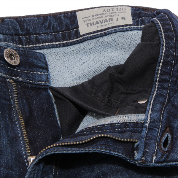 0035W  jeans bimbo DIESEL blu denim slim skinny pant kid