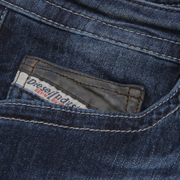 0035W  jeans bimbo DIESEL blu denim slim skinny pant kid