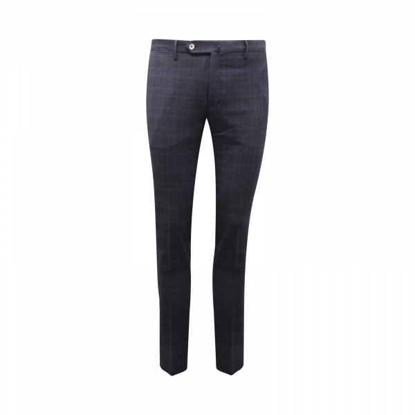 0038AR pantalone uomo PT TORINO SKINNY man wool blend trousers blue