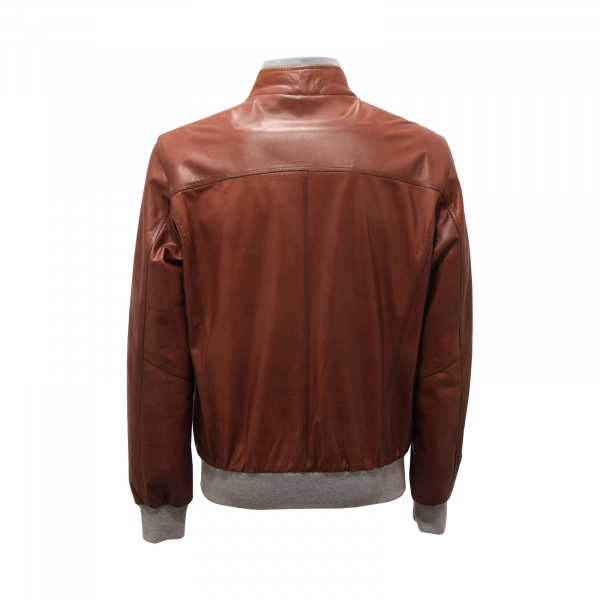 0038AS giubbotto uomo BARBA NAPOLI man leather jacket
