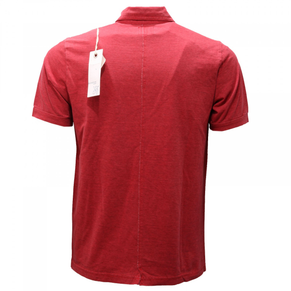 0045AD polo uomo M.GRIFONI DENIM red cotton polo shirt man