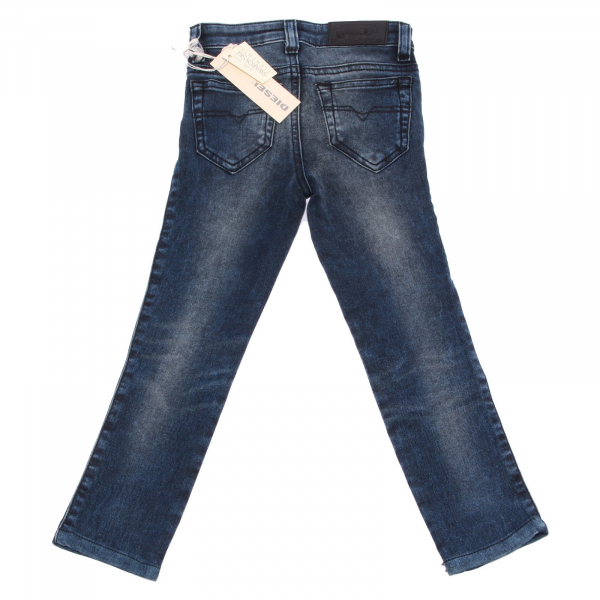 0047W jeans bimba DIESEL blu denim super slim stretch skinny pant kid