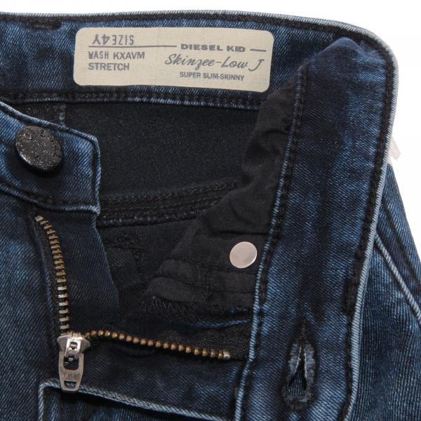 0047W jeans bimba DIESEL blu denim super slim stretch skinny pant kid