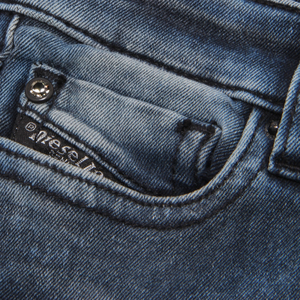 0047W jeans bimba DIESEL blu denim super slim stretch skinny pant kid