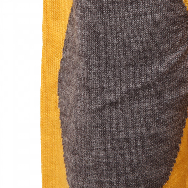 0048AG maglione uomo MQJ yellow/grey wool blend half zip sweater man