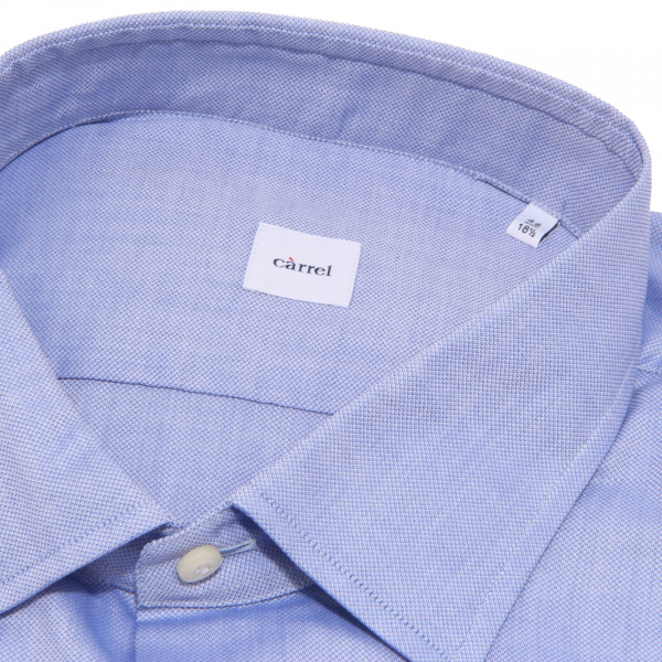 0049P camicia uomo CARREL azzurra manica corta shirt men sleeveless