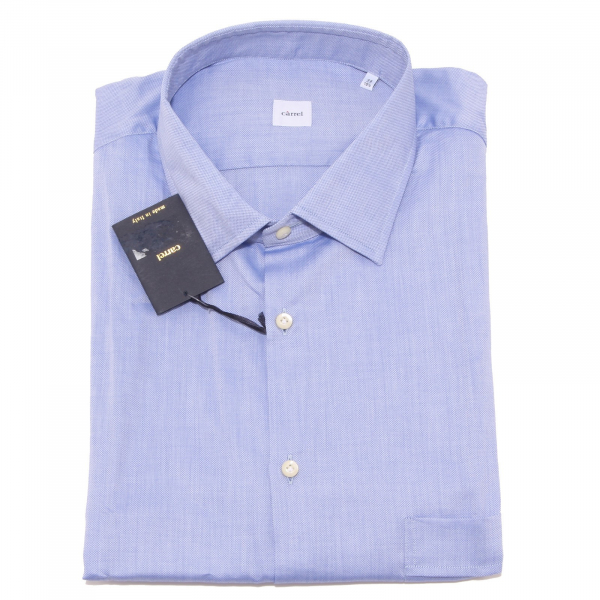 0049P camicia uomo CARREL azzurra manica corta shirt men sleeveless