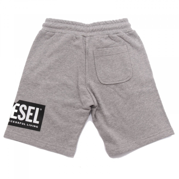 0055AH bermuda bimbo BOY DIESEL grey printed cotton shorts