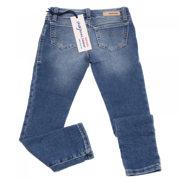 0057W jeans bimba DIESEL blu denim super slim stretch skinny pant kid