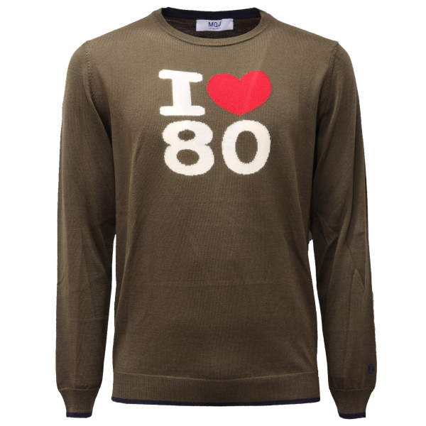 0067AG maglione uomo MQJ green wool blend sweater man
