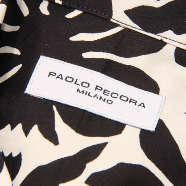 0067AR camicia bimbo PAOLO PECORA boy kids shirt black/white