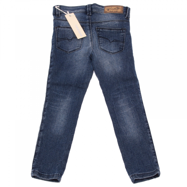 0068W jeans bimba DIESEL blu denim super slim stretch skinny pant kid