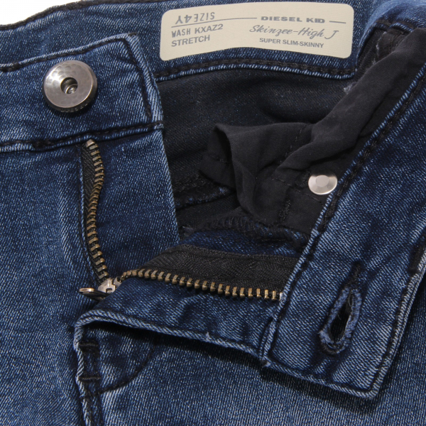 0068W jeans bimba DIESEL blu denim super slim stretch skinny pant kid
