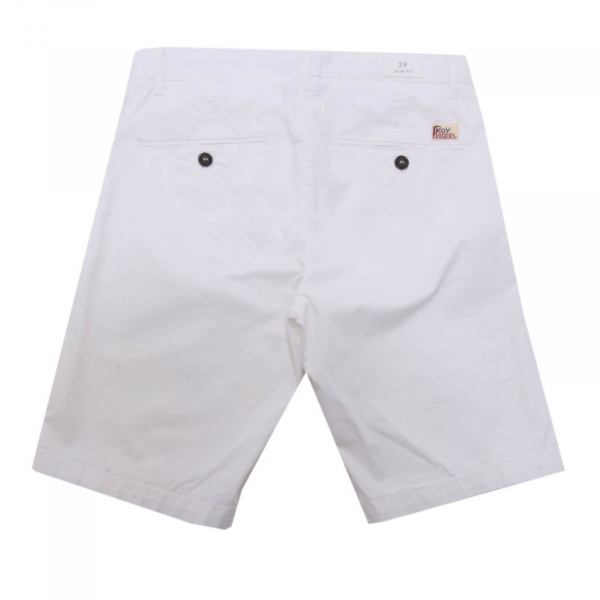 0070AI bermuda uomo ROY ROGERS men NEW ROLF shorts cotton white