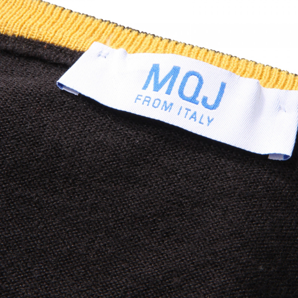 0074AG maglione uomo MQJ black wool blend sweater man