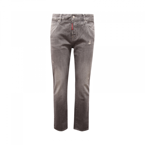 0076AV JEANS DONNA DSQUARED2 WOMAN DENIM TROUSERS GREY