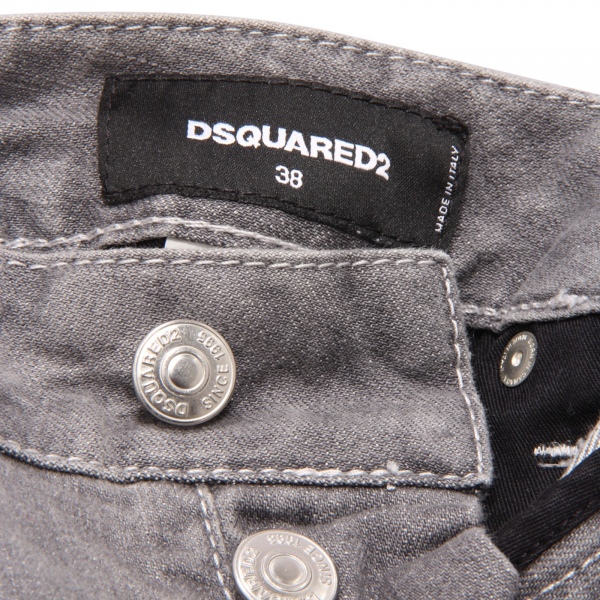 0076AV JEANS DONNA DSQUARED2 WOMAN DENIM TROUSERS GREY