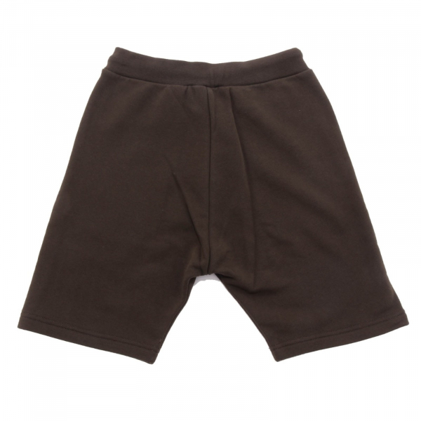 0079AH bermuda bimbo BOY DSQUARED2 dark green short printed cotton