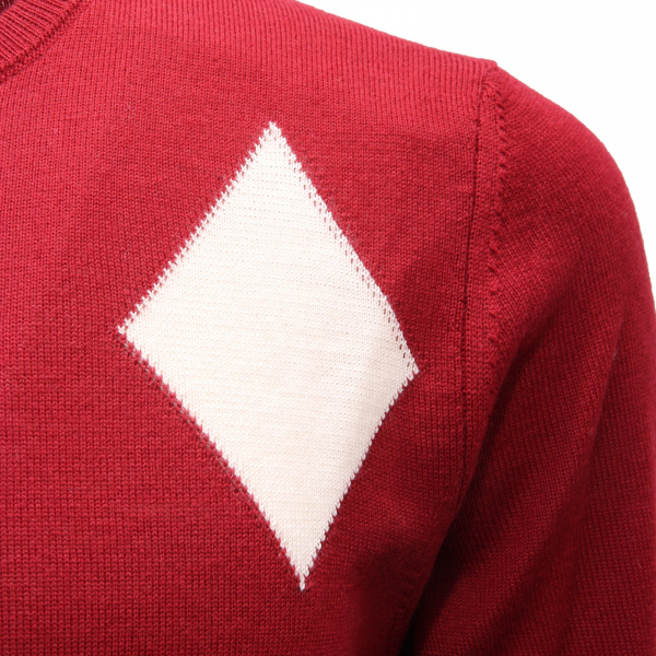 0084AG maglione uomo MQJ red wool blend sweater man
