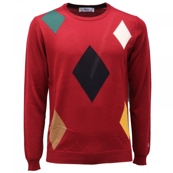 0084AG maglione uomo MQJ red wool blend sweater man