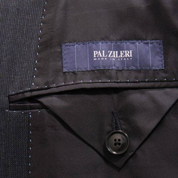 0084AU abito uomo PAL ZILERI man wool suit blue