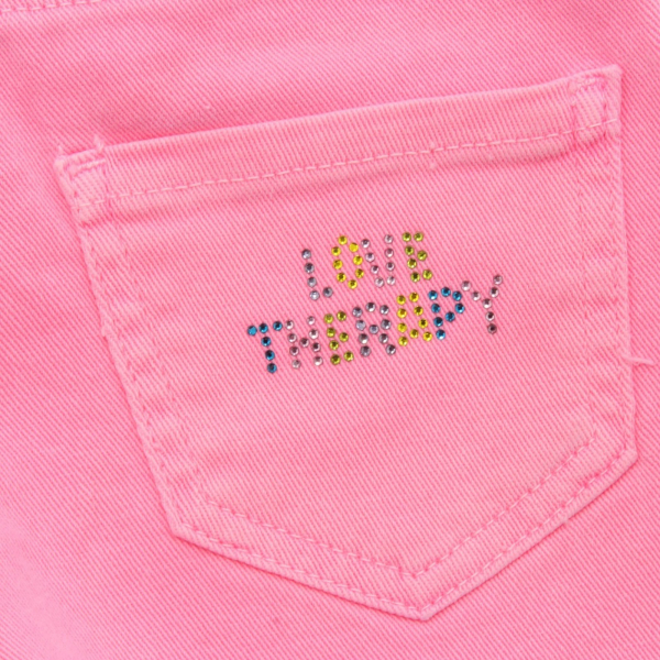 0088AH pantaloncini bimba GIRL LOVE THERAPY pink cotton shorts