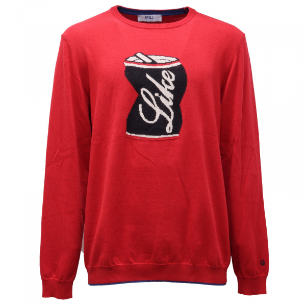 0090AG maglione uomo MQJ red/blue cotton/wool sweater man