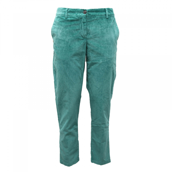 0094AO pantalone donna WHITE SAND AUDREI woman velvet trousers