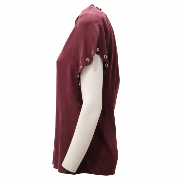 0096AE blusa camicia donna MICHAEL MICHAEL KORS bordeaux silk blouse women