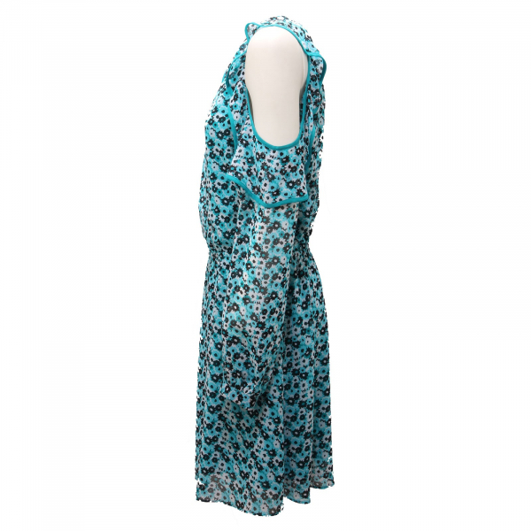 0122AE abito donna MICHAEL KORS light blue/multicolor dress woman