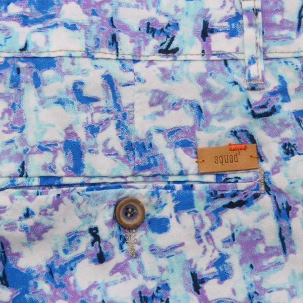 0128AH bermuda uomo SQUAD2 light blue vintage effect shorts man