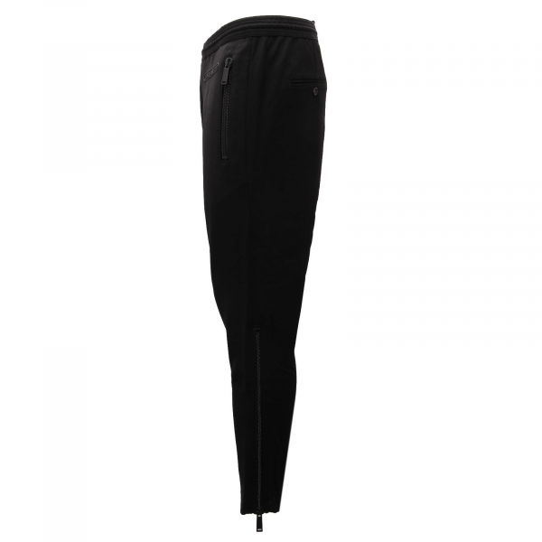 0139AD pantalone uomo tipo tuta DSQUARED2 mix wool black trouser men