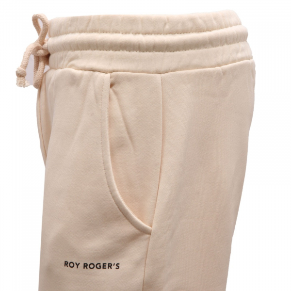 0142AL pantalone tuta donna ROY ROGERS SOY woman jogging pants off white 