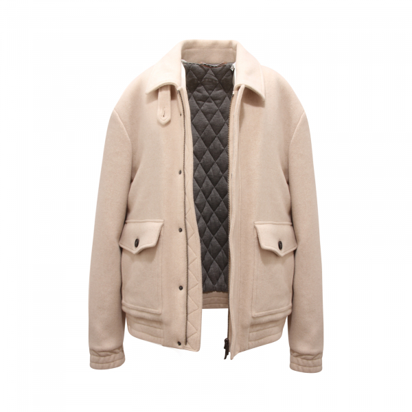 0146AV BOMBER PANNO UOMO PESERICO MAN WOOL BLEND COAT
