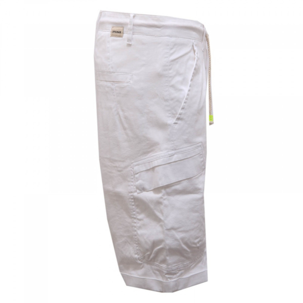0160AH bermuda cargo uomo OFFICINA36 white shorts man