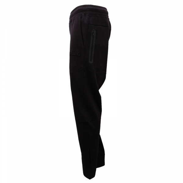 0201AD pantalone tuta uomo SPALDING black fleece inside sweatpants men