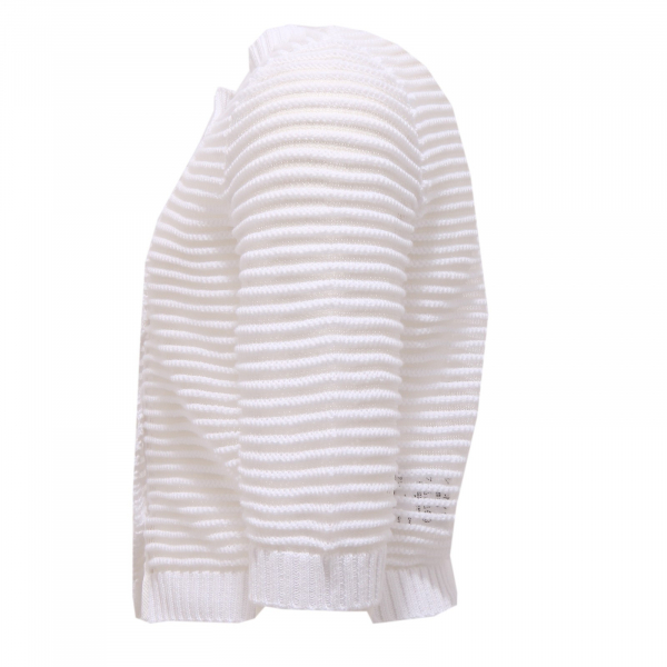0222S maglione bimba GIRL SIMONETTA white cotton cardigan sweater
