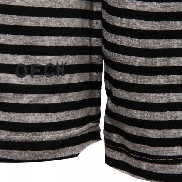 0229Z maglia uomo OFFICINA36 grey/black stripes long sleeve t-shirt cotton man