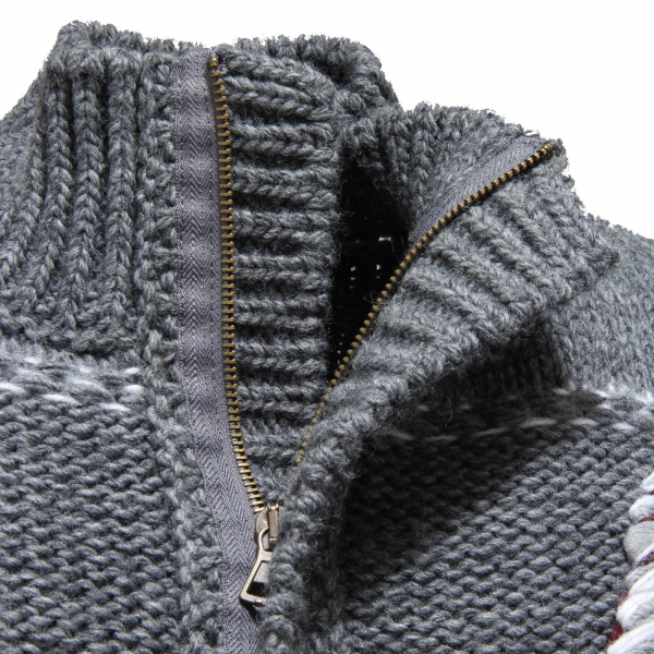 0242N maglione uomo DANIELE ALESSANDRINI grigio sweater men