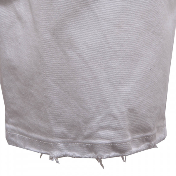 0272AH bermuda uomo NO BRAND white denim cotton shorts man